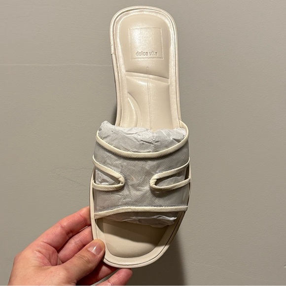 Dolce Vita Flori Slide Sandal (Women) Off White Mesh Size 7.5 - Picture 14 of 15